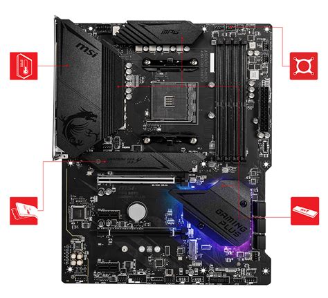 MSI MPG B550 GAMING PLUS ATX motherboard .